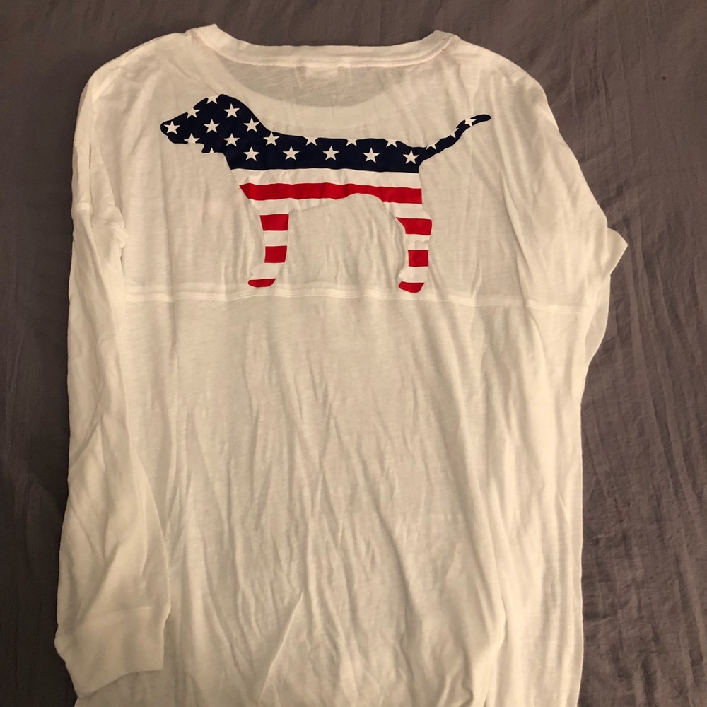 Victoria’s Secret PINK white long sleeve shirt